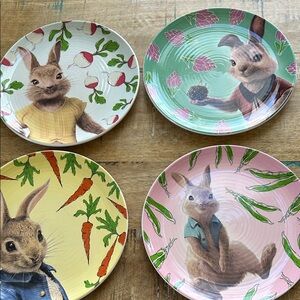 World Market Ceramic Plate with Black Logo Accent